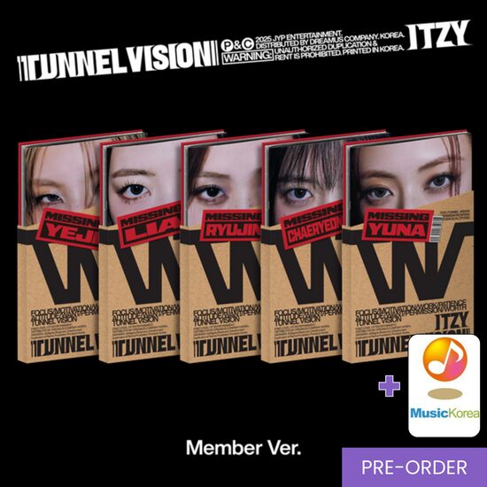 {PRE-ORDER} ITZY - 11th Mini Album [TUNNEL VISION] (Member Ver.) + MusicKorea Photocard